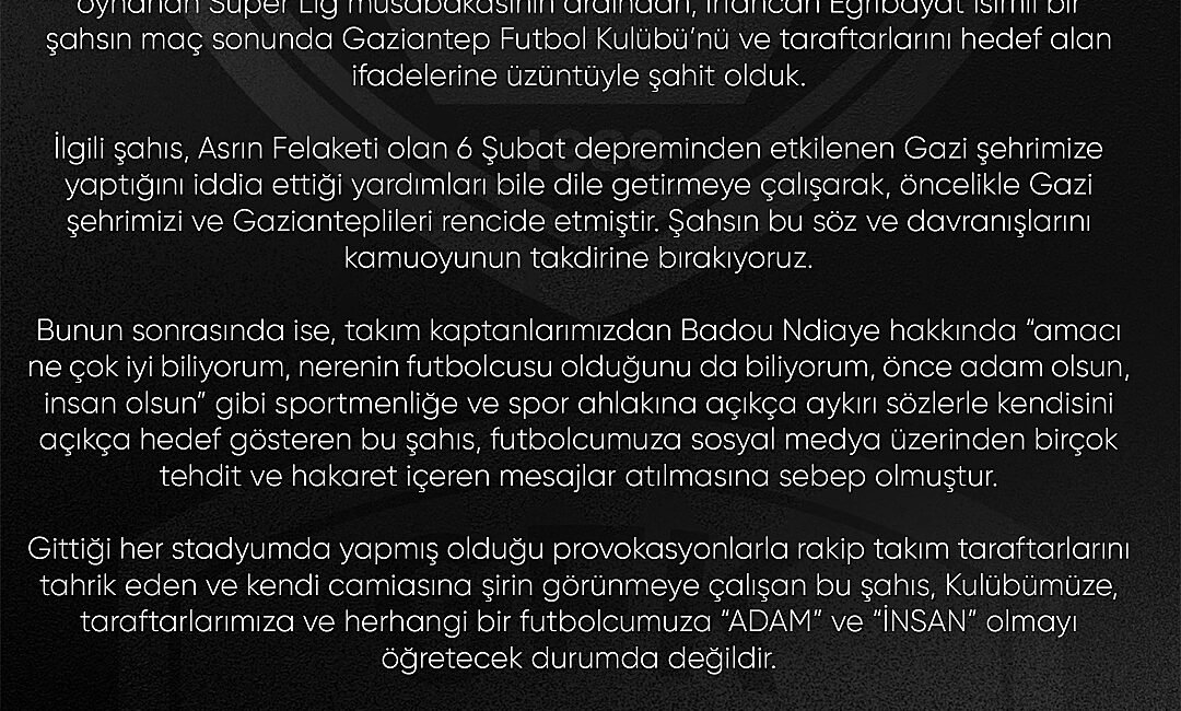 ABDULLAH SOLMAZ-GAZİANTEP/TEKHA Gaziantep Futbol