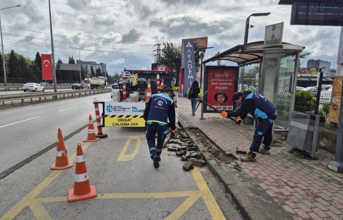 Kocaeli Büyükşehir’den yaya yollarına konforlu dokunuş