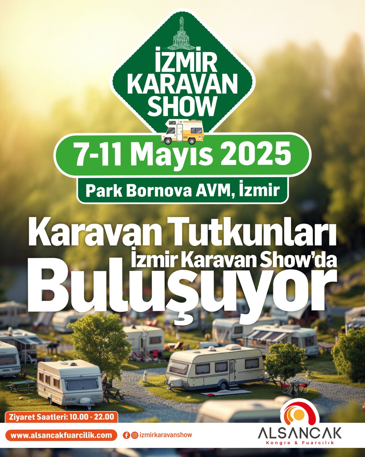 İzmir, Karavan ve Doğaseverleri Bir Araya Getiriyor: İzmir Karavan Show 7-11 Mayıs’ta Park Bornova’da!