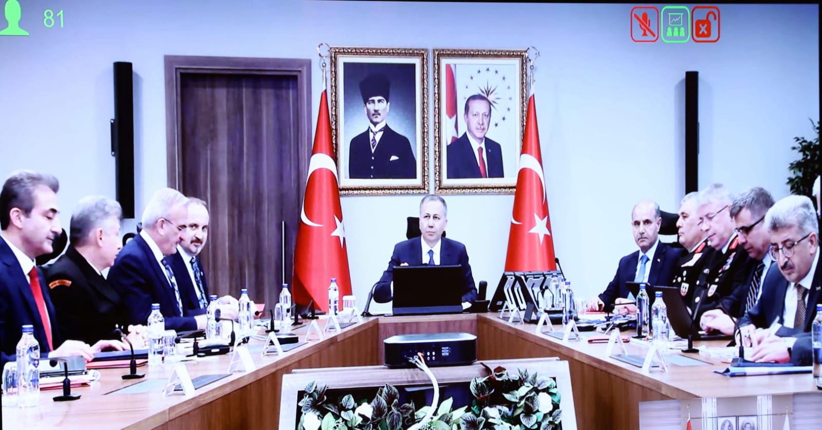 Vali İlhami Aktaş, İçişleri Bakanı Ali Yerlikaya Başkanlığındaki VKS Toplantısına Katıldı