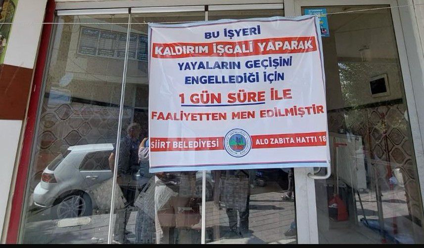 Siirt’te Kaldırım İşgallerine Geçit Yok!