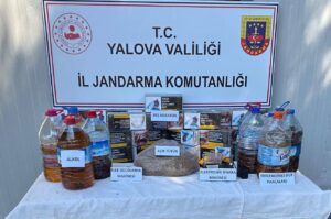 Yalova’da Kaçak Alkol ve Tütün Operasyonu