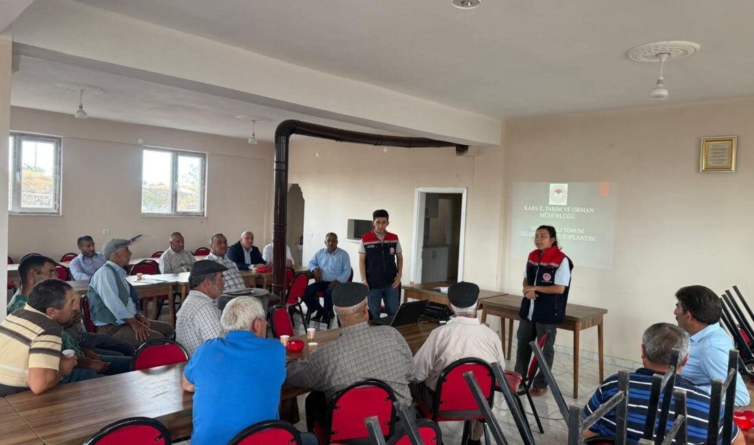 Esenkent Köyü’nde Çiftçilere Sertifikalı Tohum Bilgilendirmesi yapıldı CEM DAŞDELEN- KARS /