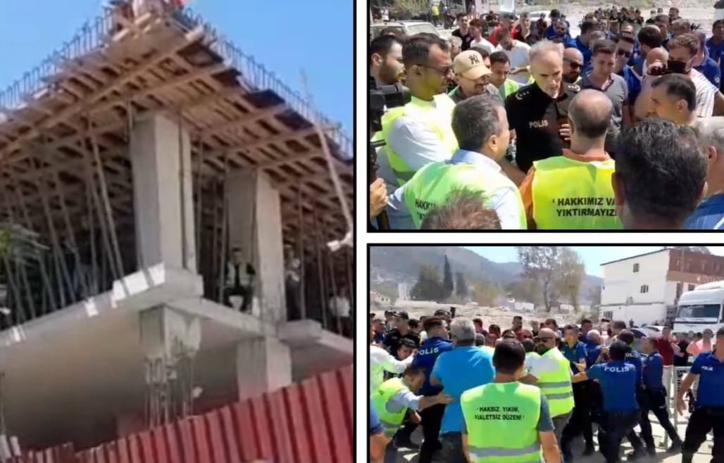 Antakya’da Olaylı Bina Yıkımı