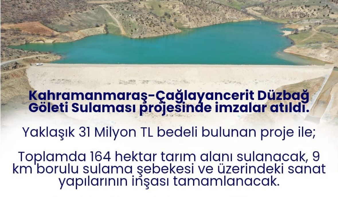 Çağlayancerit Helete Düzbağ Göleti Sulama Projesinde İmzalar Atıldı