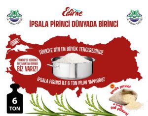 Edirne’de Dev Tencerede 6 Ton Pilav Pişirildi: Lezzet ve Rekor Bir Arada!