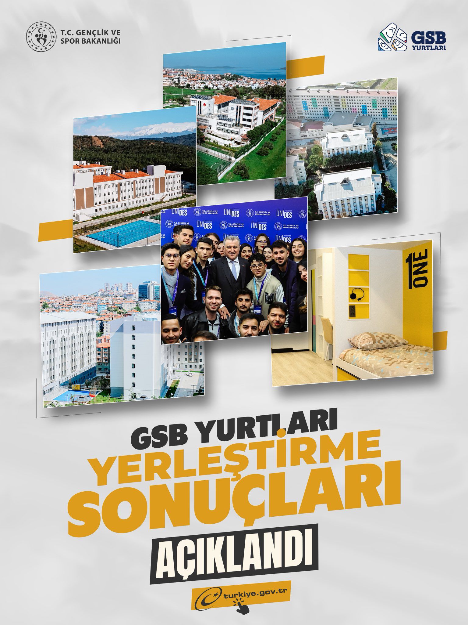 Gençlik ve Spor Bakanı Aşkın Bak, Yurt Yerleştirme Sonuçlarını Duyurdu