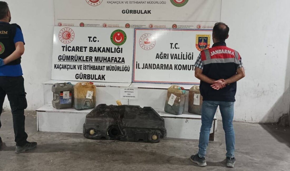 Ağrı’da Jandarma’dan Gümrük Operasyonu; 56 Kilo 112 Gram Sıvı Metamfetamin Ele Geçirildi. Servet ARASLAN/AĞRI-TEKHA Ağrı’da Gürbulak Gümrük