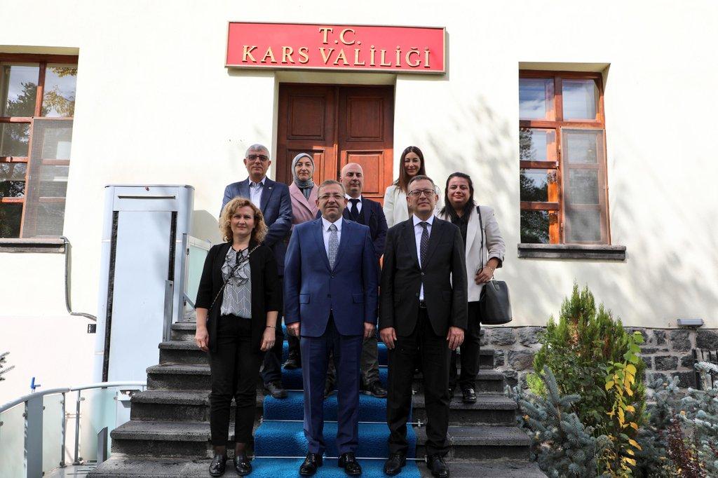 Kars Valisi Ziya Polat, TSKB Genel Müdürü Ozan Uyar ve Heyetini Kabul Etti