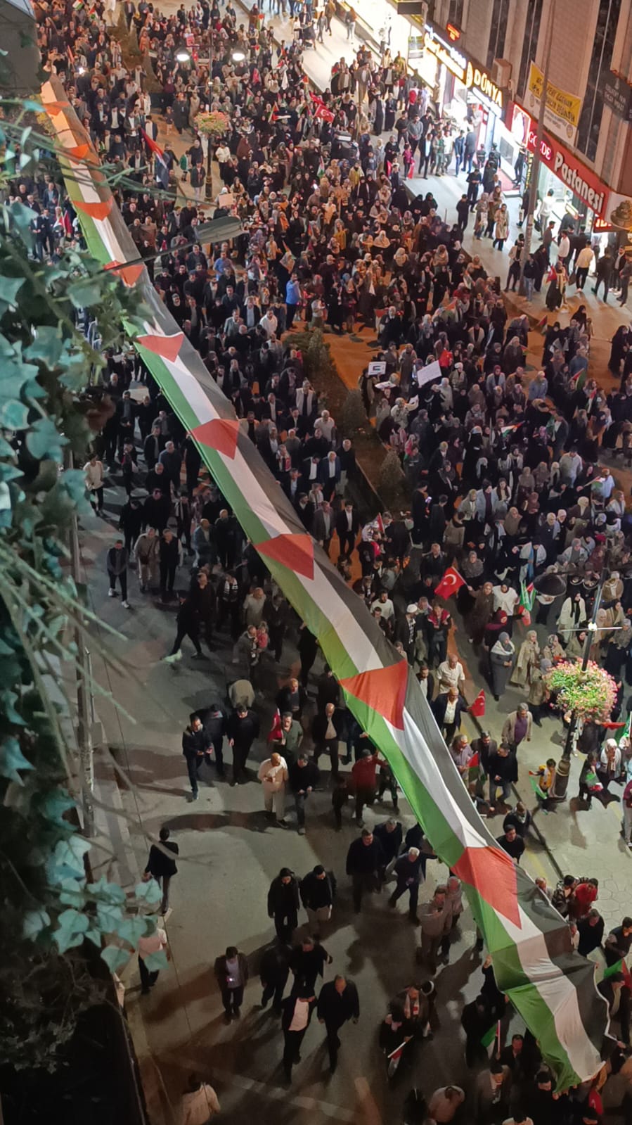 Van’da On Binler Filistin’e Destek İçin Yürüdü