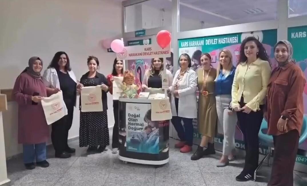 Kars Harakani Devlet Hastanesi’nde “1-7 Ekim Normal Doğum Haftası” Etkinliği CEM DAŞDELEN- KARS /
