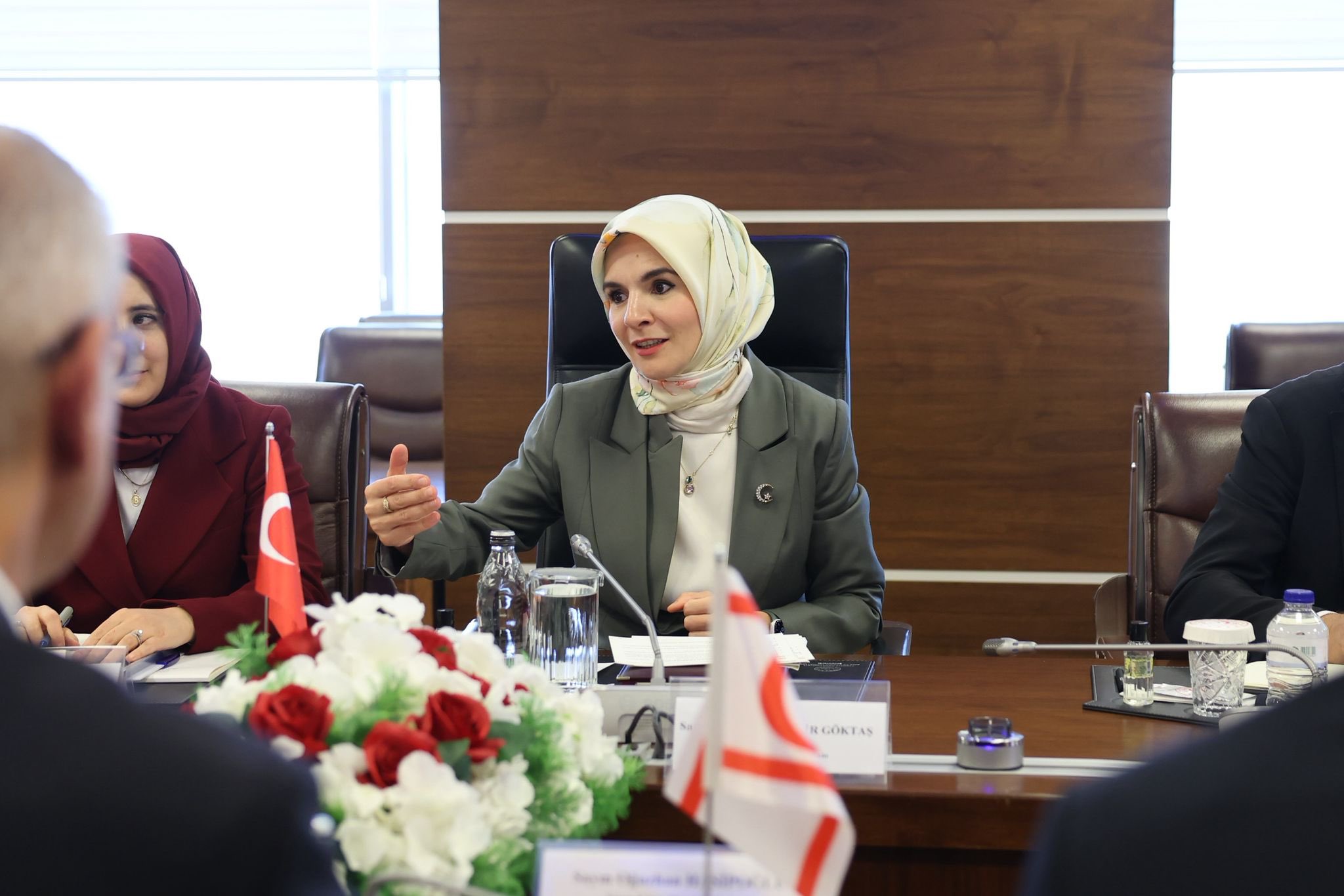 Aile Bakanı Göktaş, KKTC Çalışma ve Sosyal Güvenlik Bakanı Hasipoğlu ile Bir Araya Geldi