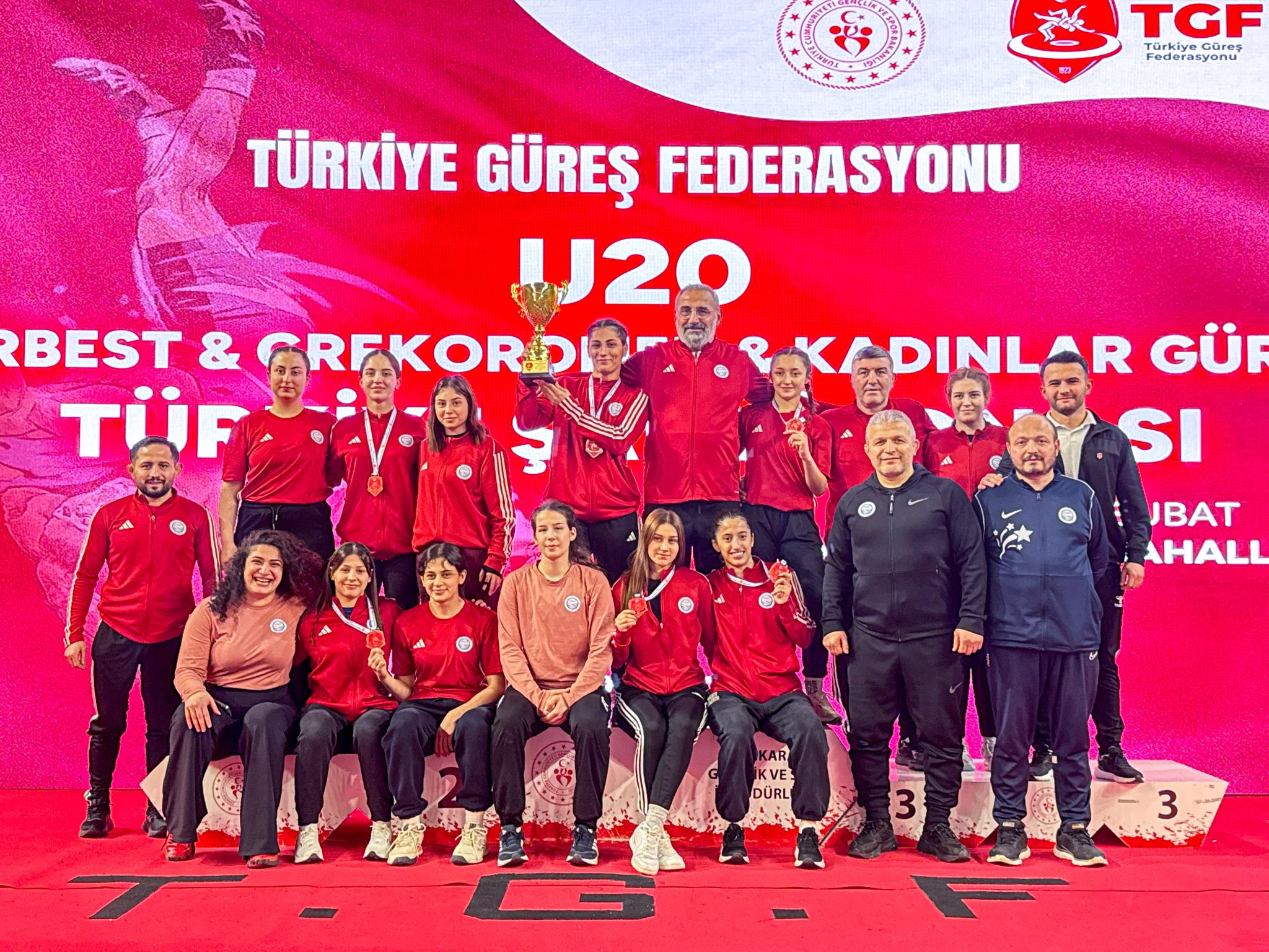 U20 Kadınlar Güreş Türkiye Şampiyonası Sona Erdi: Şampiyon ASKİ Spor Kulübü