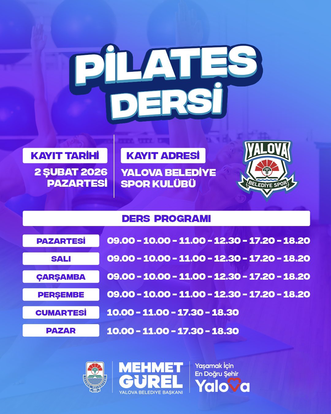 Yalova’da Kadınlar İçin Ücretsiz Pilates Kayıtları Başladı