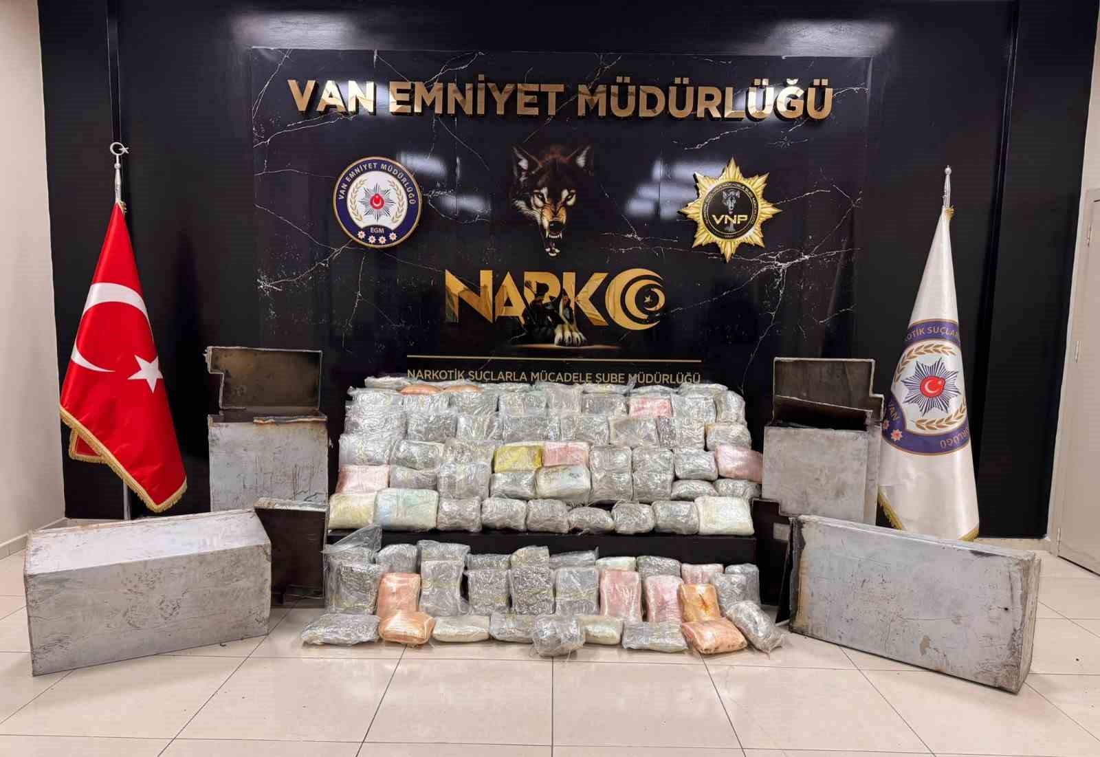 Van’da 68 kilo 500 gram uyuşturucu ele geçirildi Van’da 68 kilo 500