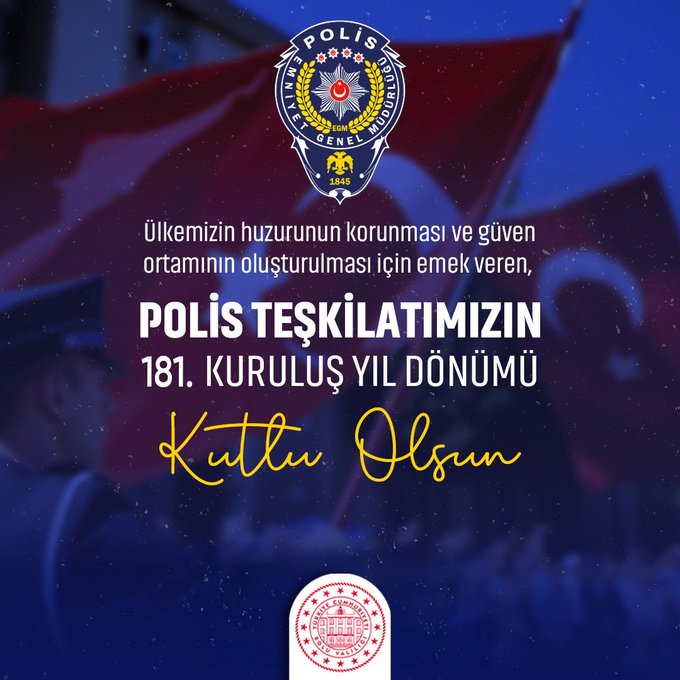 Bolu Valiliği’nden Türk Polis Teşkilatı’nın 181. Yıl Dönümü Mesajı