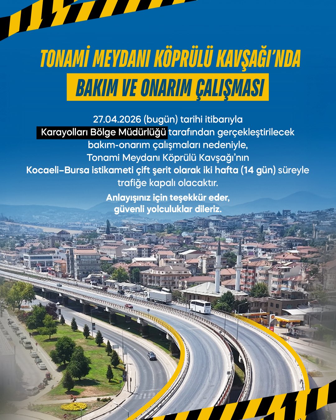 Kocaeli-Bursa İstikametinde Bakım Ve Onarım