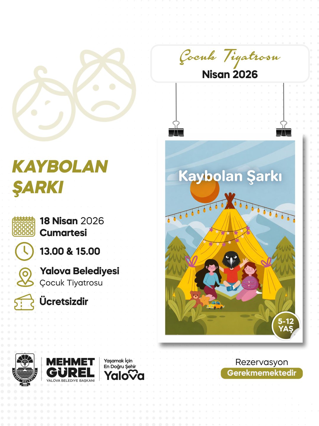 Yalova Belediyesi Çocukları Tiyatro Etkinliğinde Buluşturuyor