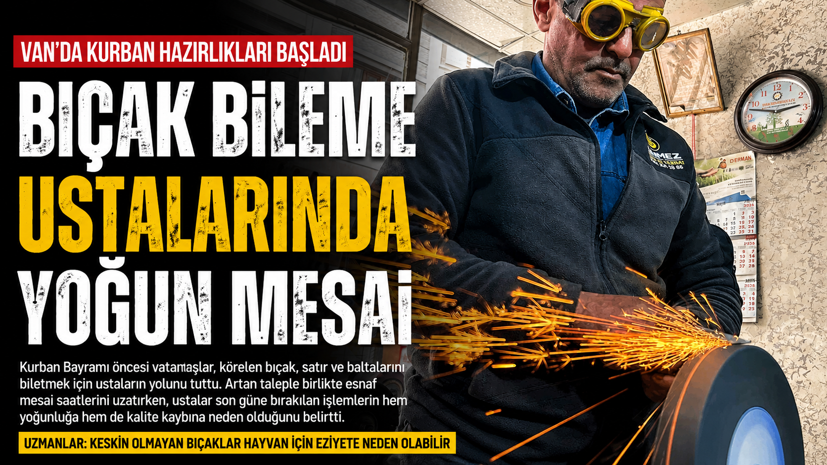 Van’da Kurban Bayramı öncesinde bıçak