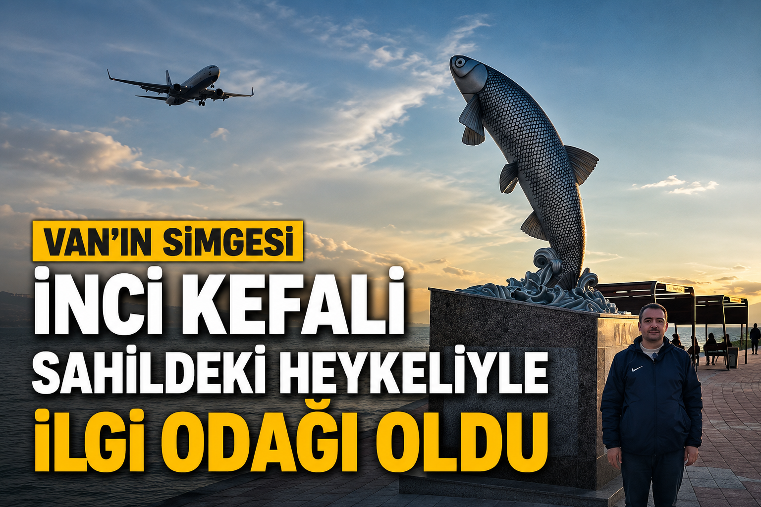 Van Gölü sahiline yerleştirilen devasa