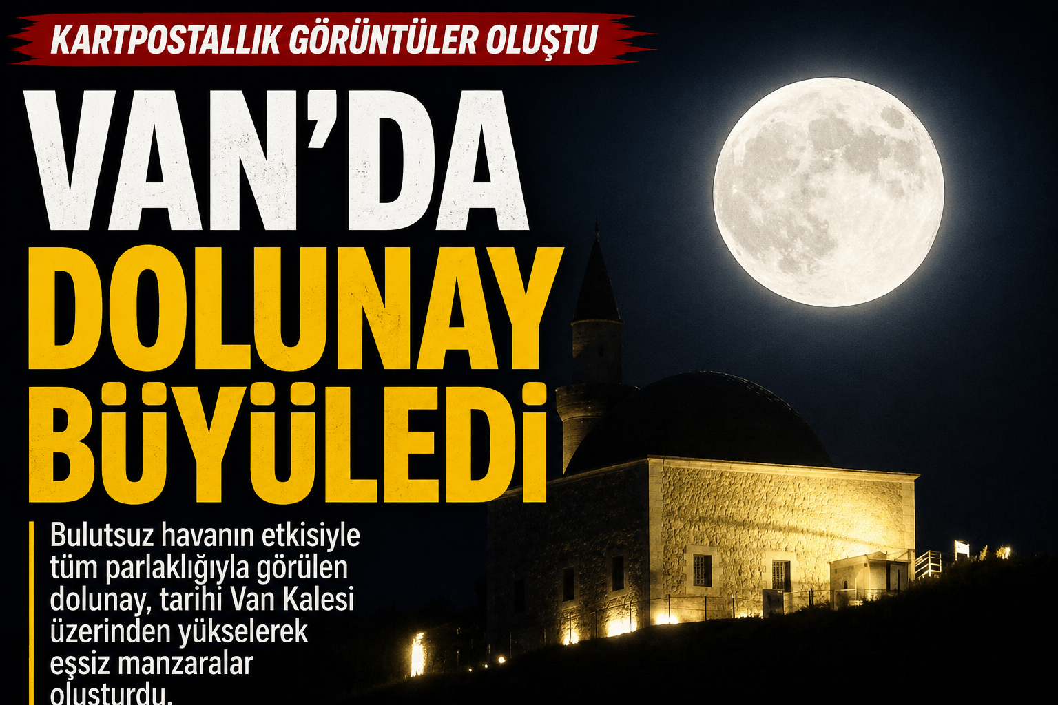 Van’da gün batımının ardından gökyüzünde