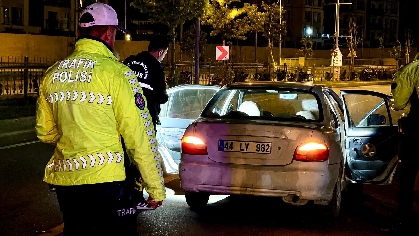 Malatya’nın Battalgazi ilçesinde gece saatlerinde