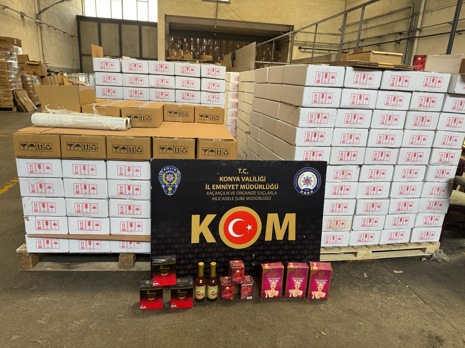 Konya’da 20 Milyon TL Değerinde Kaçak Cinsel İçerikli Ürün Ele Geçirildi: İş Yeri Mühürlendi