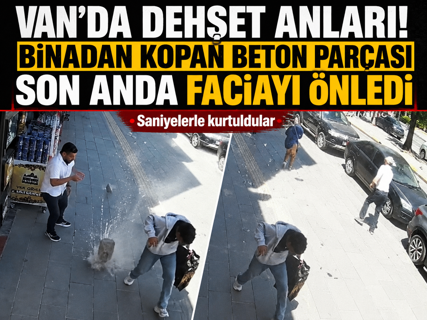&nbsp; Van’da bir binadan kopan