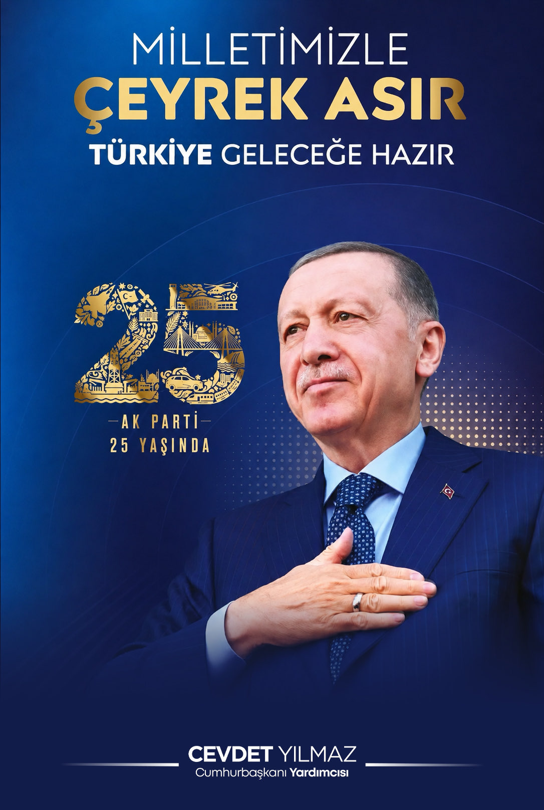 Cumhurbaşkanı Yardımcısı Yılmaz’dan AK Parti’nin 25. Kuruluş Yıl Dönümü Mesajı