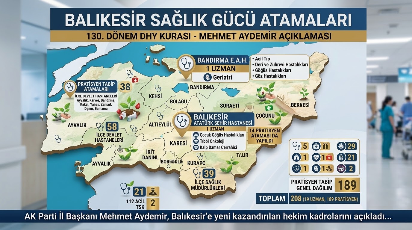 Balıkesir Sağlıkta Altın Çağını Yaşıyor: Başkan Mehmet Aydemir’den Hekim Kadrosu Müjdesi!