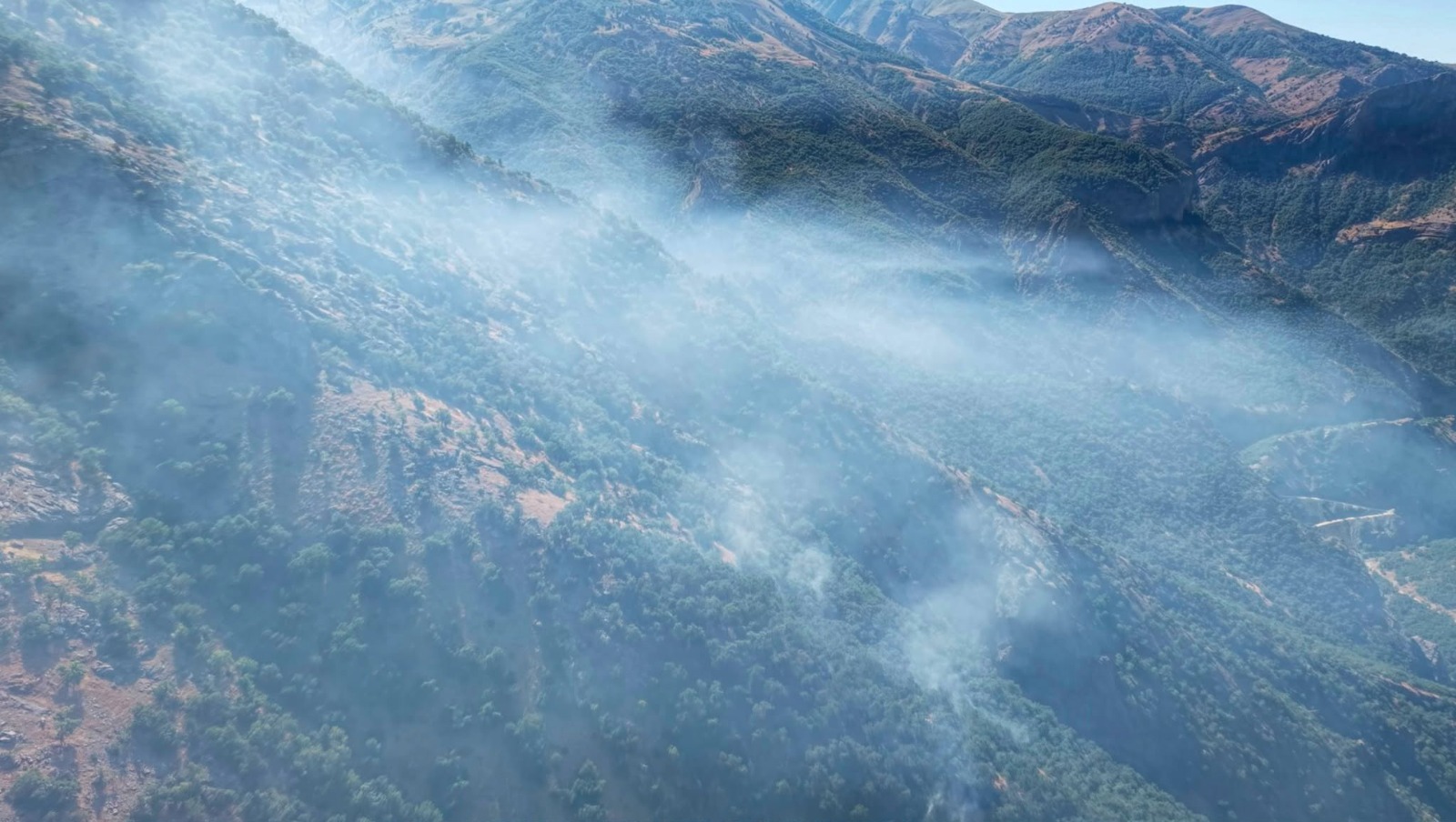 Tunceli Valisi Şefik Aygöl Yangın Bölgesinde Çalışmaları Yerinde Koordine Etti