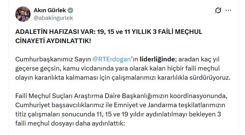 ANKARA / TEKHA Adalet Bakanı