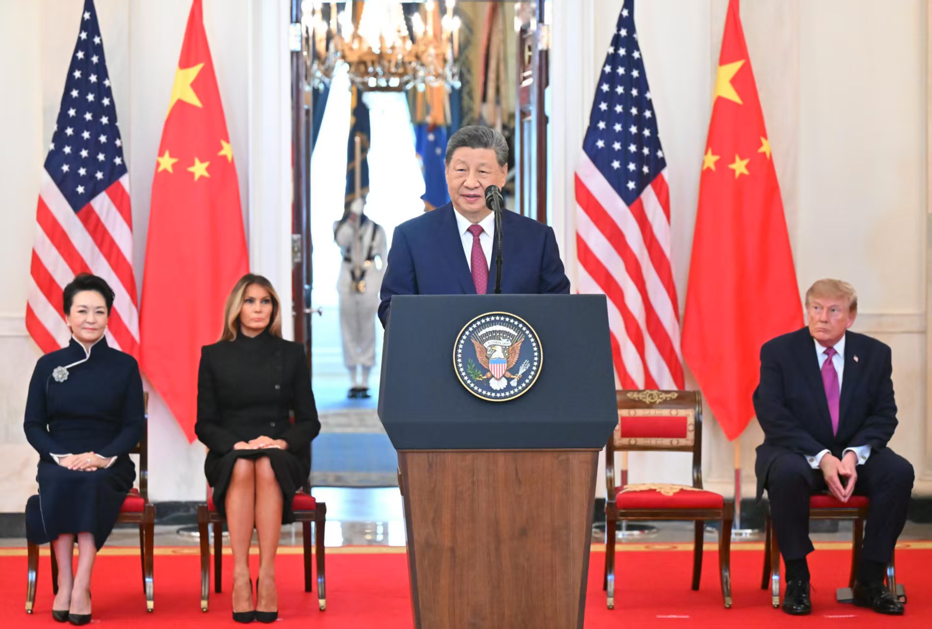 Çin Devlet Başkanı Şi Cinping İle ABD Başkanı Donald Trump Beyaz Saray’da Görüştü