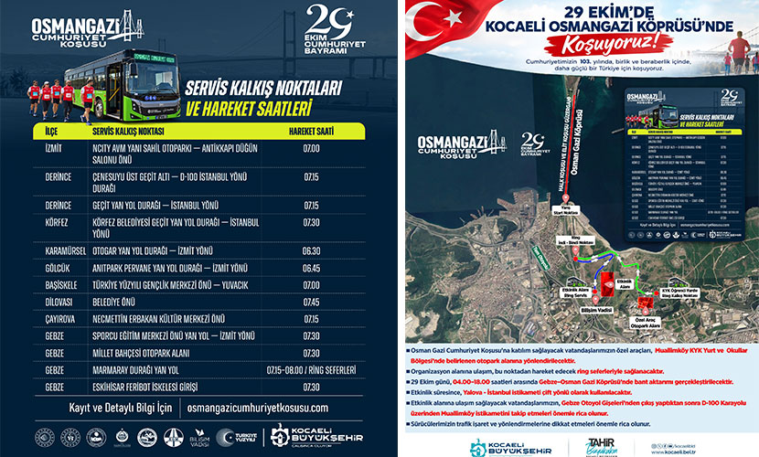 KOCAELİ / TEKHA Kocaeli Büyükşehir Belediyesi, 29 Ekim saat 10.00’da
