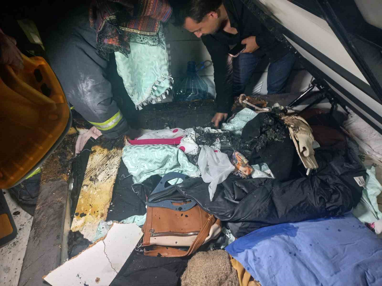 &nbsp; Edinilen bilgiye göre yangın,