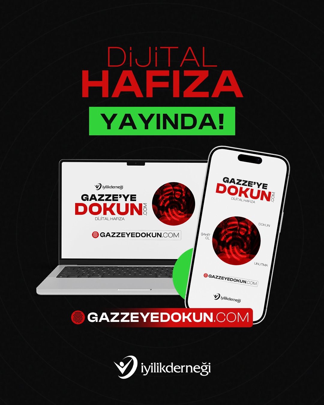 İyilikder’den Gazze İçin Dijital Hafıza Platformu: Gazzeyedokun.com