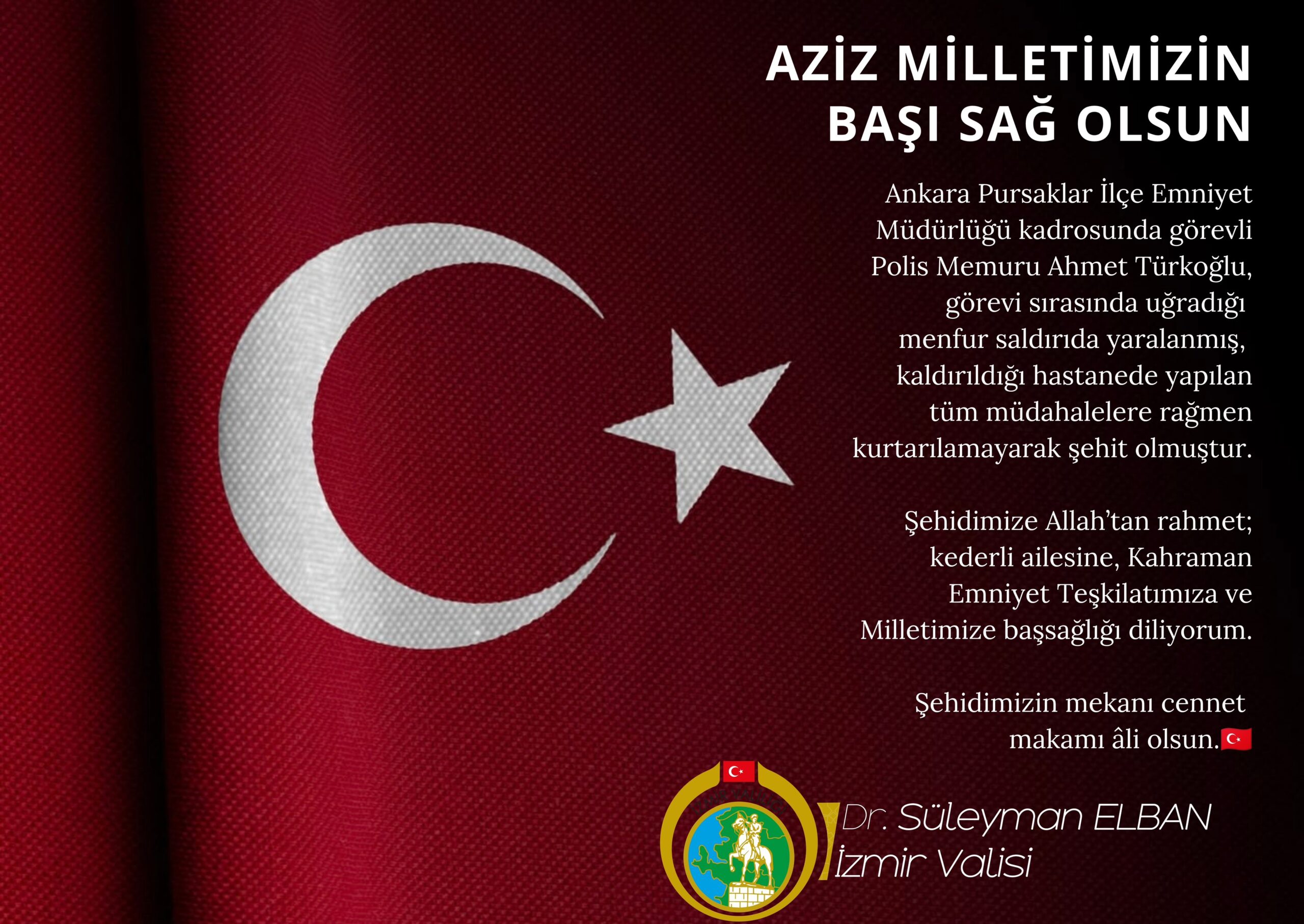İZMİR / TEKHA İzmir Valisi