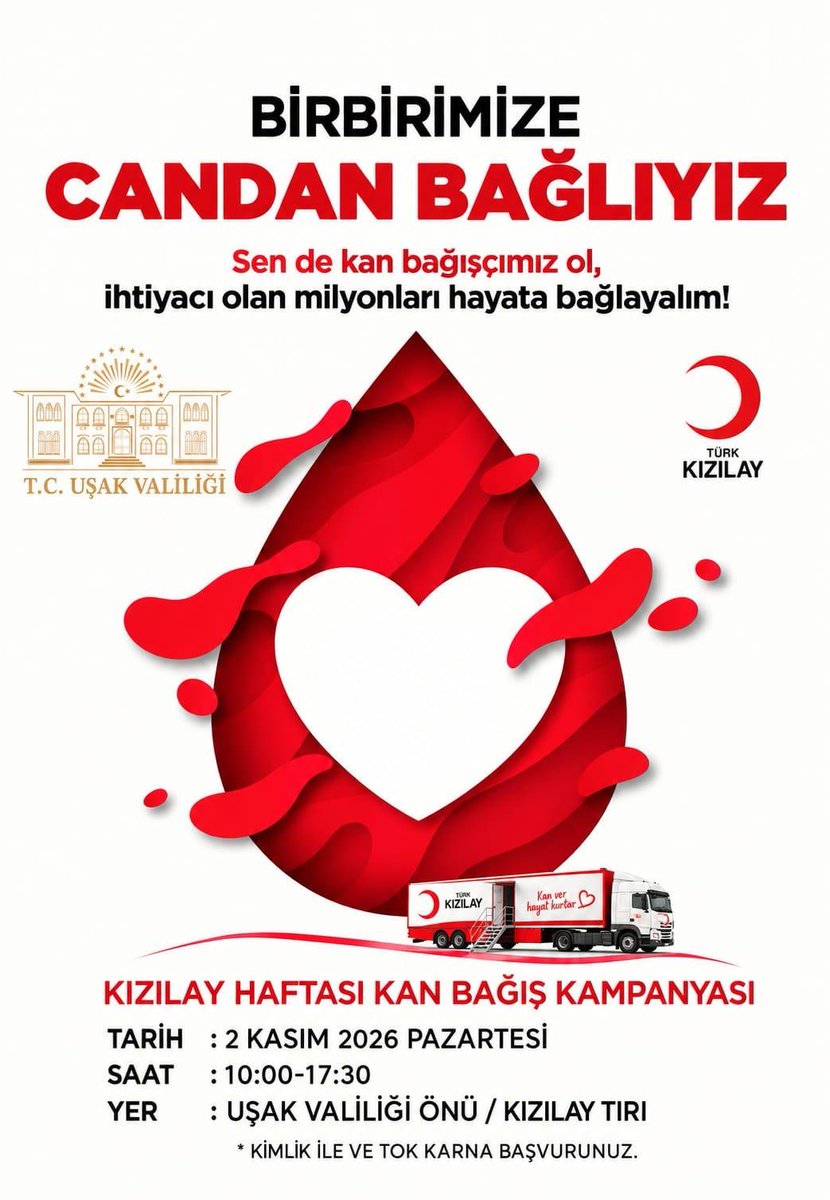 UŞAK / TEKHA Uşak Valiliği, Kızılay Haftası kapsamında toplumsal dayanışmayı